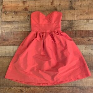 Alfred Sung Strapless mini Cocktail Dress D542 in iridescent coral pink - 8